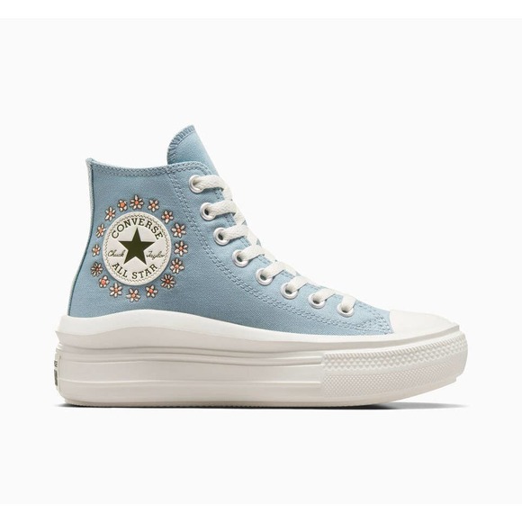 CONVERSE Chuck Taylor All Star Move Platform Embroidery Women Size 8 - Picture 6 of 6